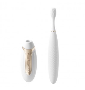 MizzZee - White Joylight Smart Dual Vibrator (Smart APP Model - Chargeable)